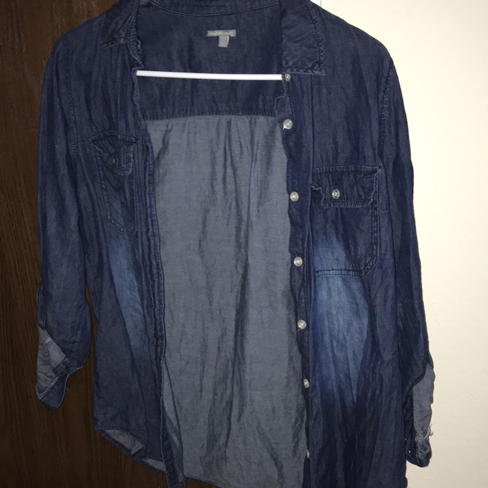 Button-down denim top from Charlotte Russe!